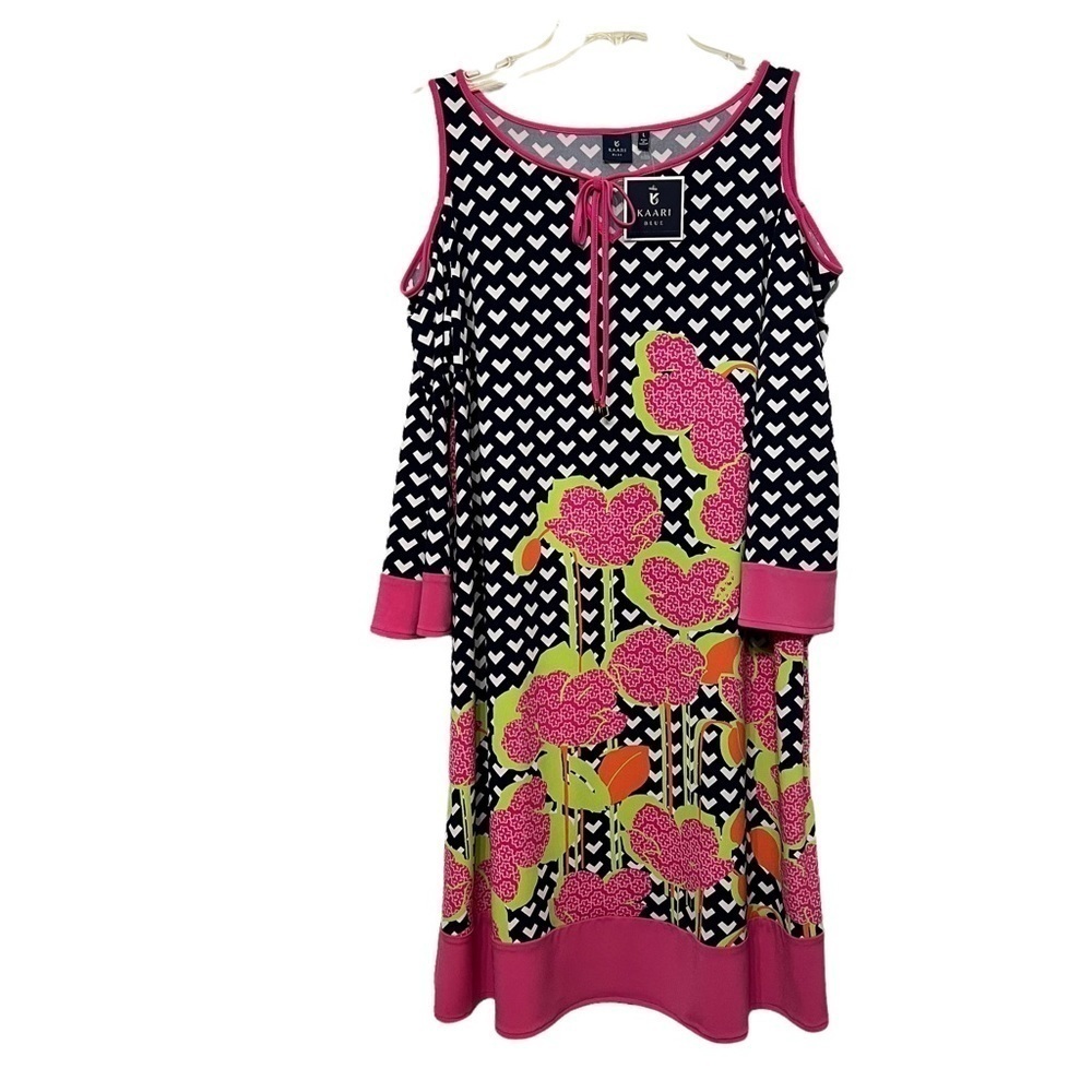 KAARI BLUE (NWT) OPEN SHOULDER DRESS SIZE LARGE - Picture 4 of 10